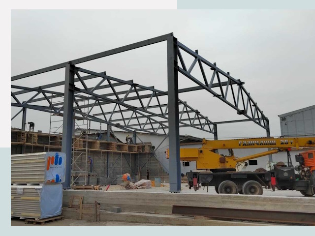 Строительство цехов в Похвистнево