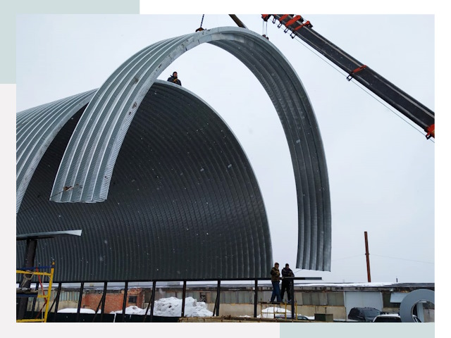 Полукруглые ангары в Похвистнево