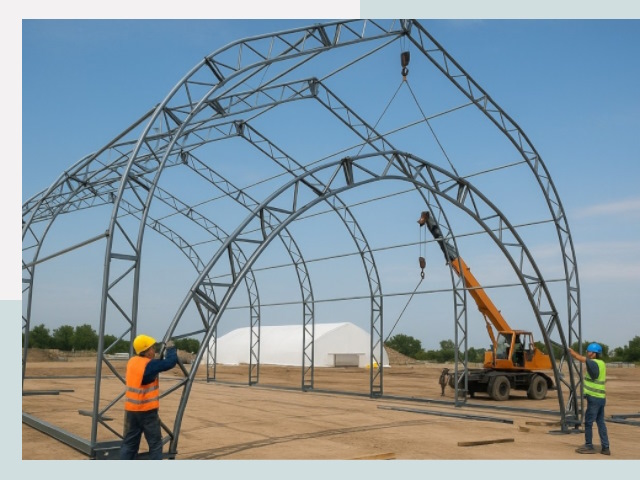 Монтаж ангаров в Похвистнево от 615 руб. - Надежно и быстро